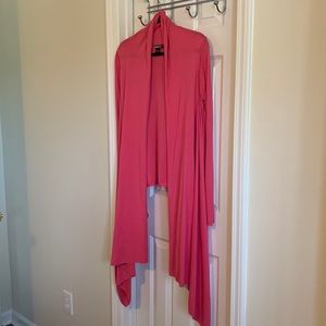 DKNY hot pink cardigan sweater